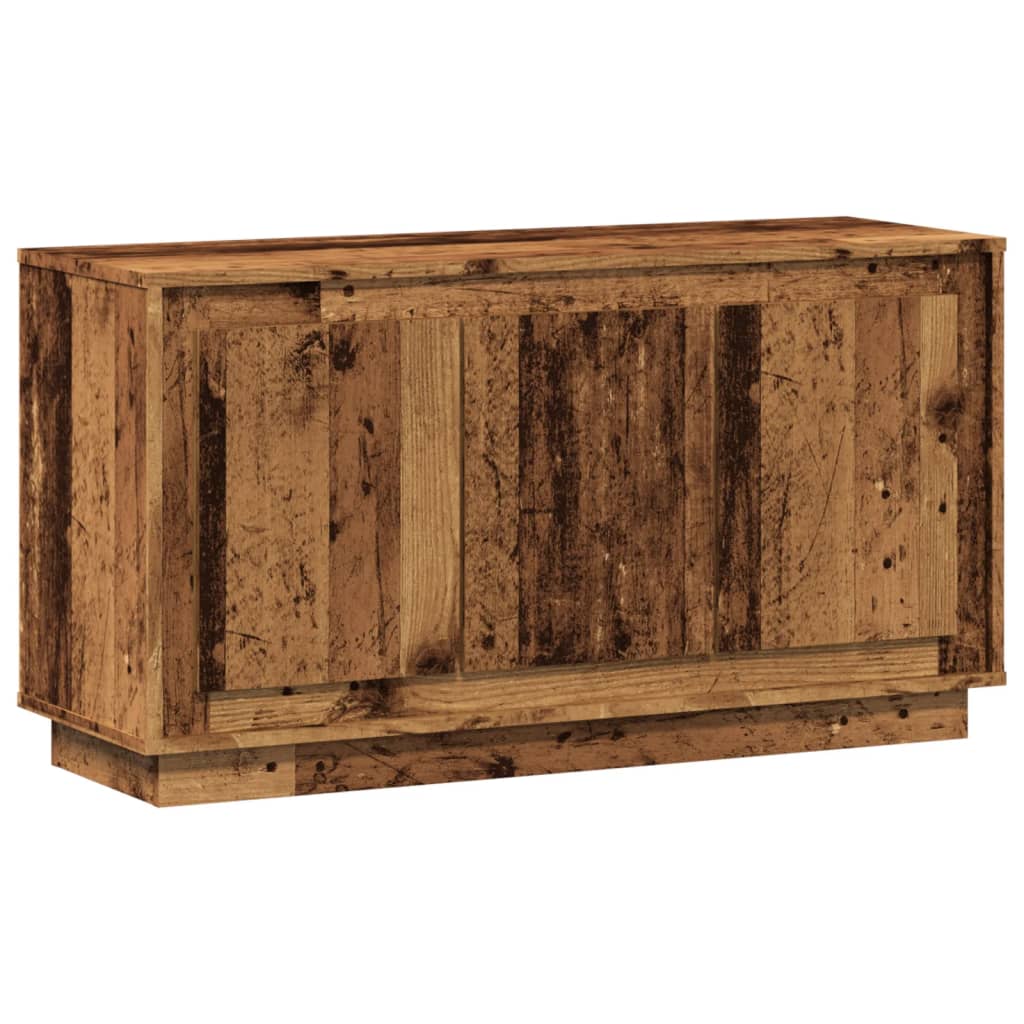 Dressoir 102x35x55 cm bewerkt hout oud houtkleurig