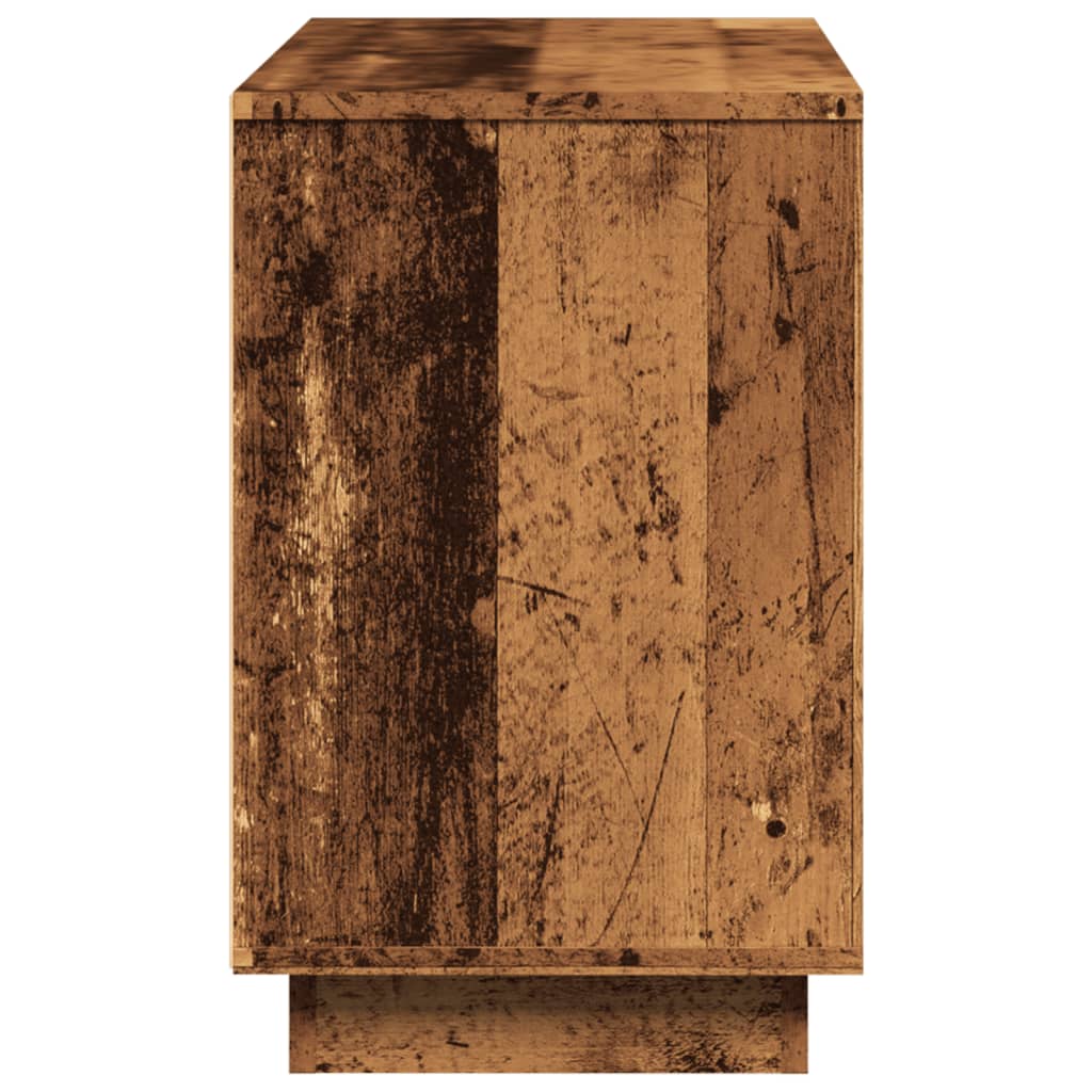 Dressoir 102x35x55 cm bewerkt hout oud houtkleurig