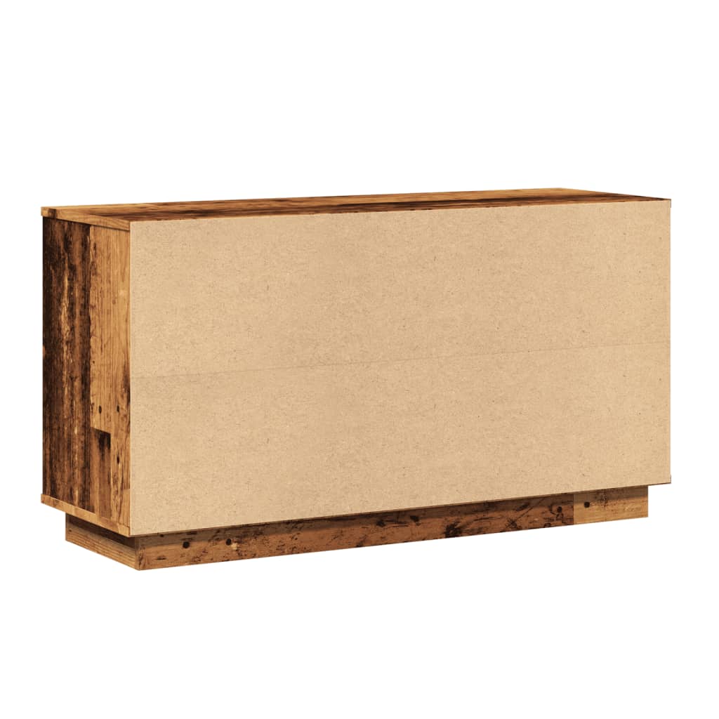 Dressoir 102x35x55 cm bewerkt hout oud houtkleurig