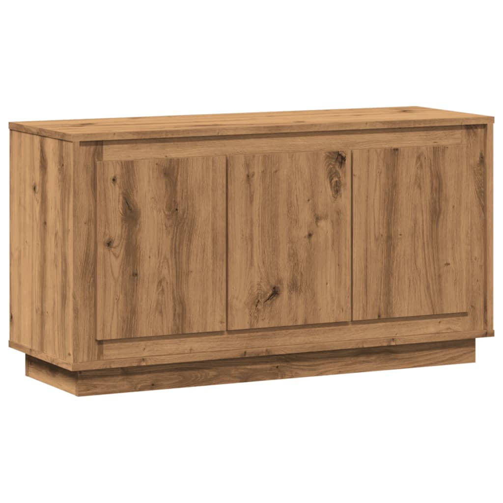 Dressoir 102x35x55 cm bewerkt hout artisanaal eikenkleurig