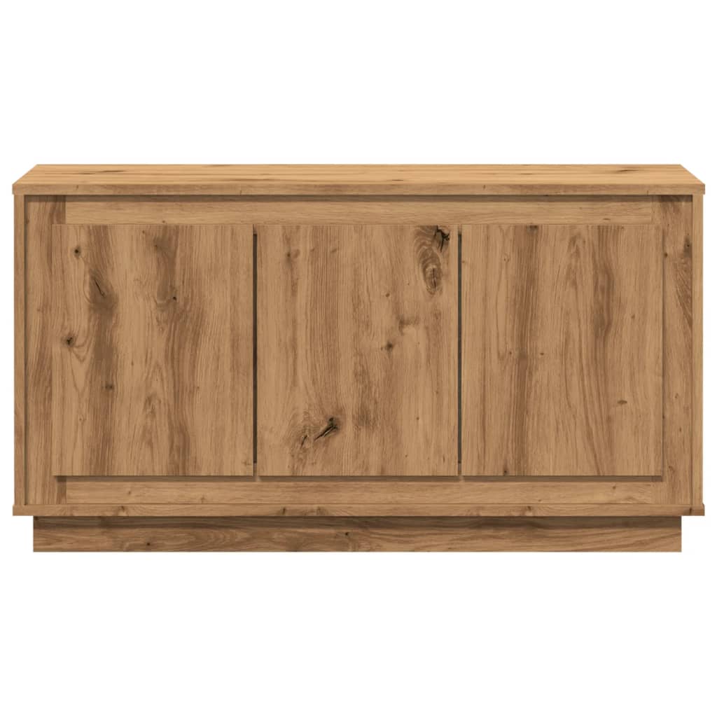 Dressoir 102x35x55 cm bewerkt hout artisanaal eikenkleurig