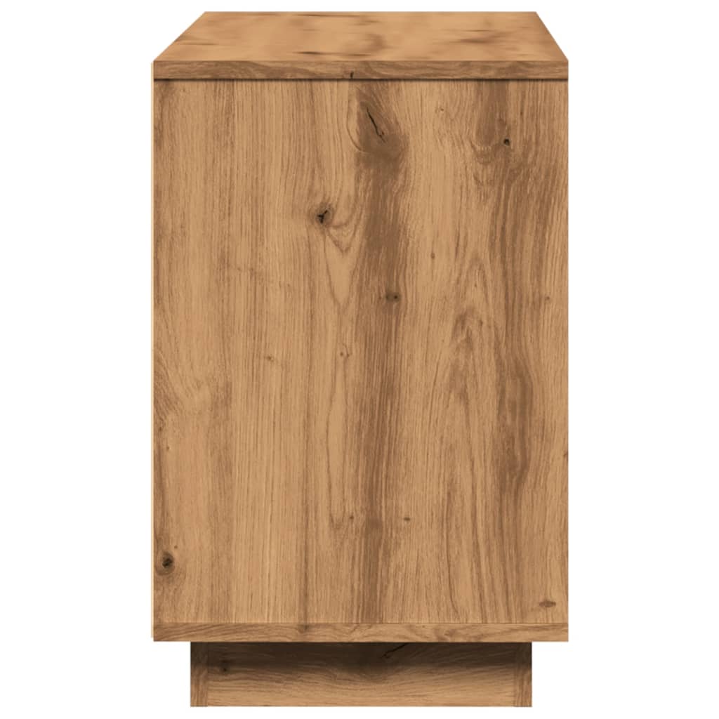 Dressoir 102x35x55 cm bewerkt hout artisanaal eikenkleurig