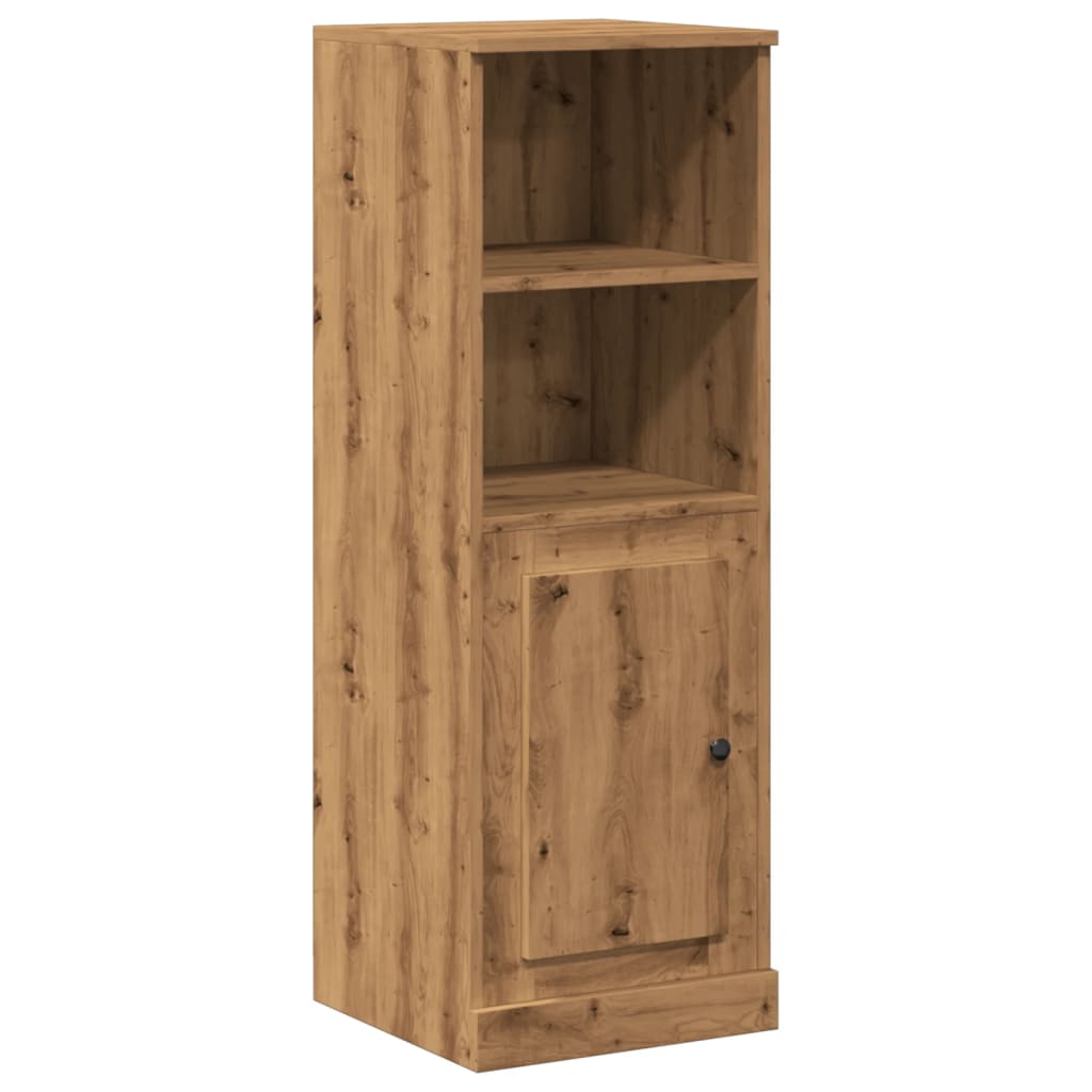 Hoge kast 36x35,5x103,5 cm bewerkt hout artisanaal eikenkleurig