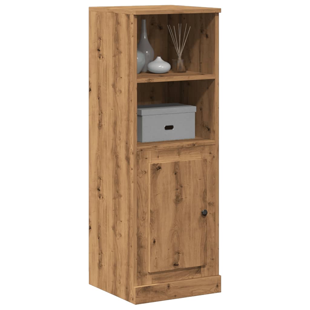 Hoge kast 36x35,5x103,5 cm bewerkt hout artisanaal eikenkleurig