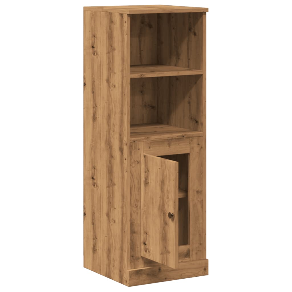 Hoge kast 36x35,5x103,5 cm bewerkt hout artisanaal eikenkleurig
