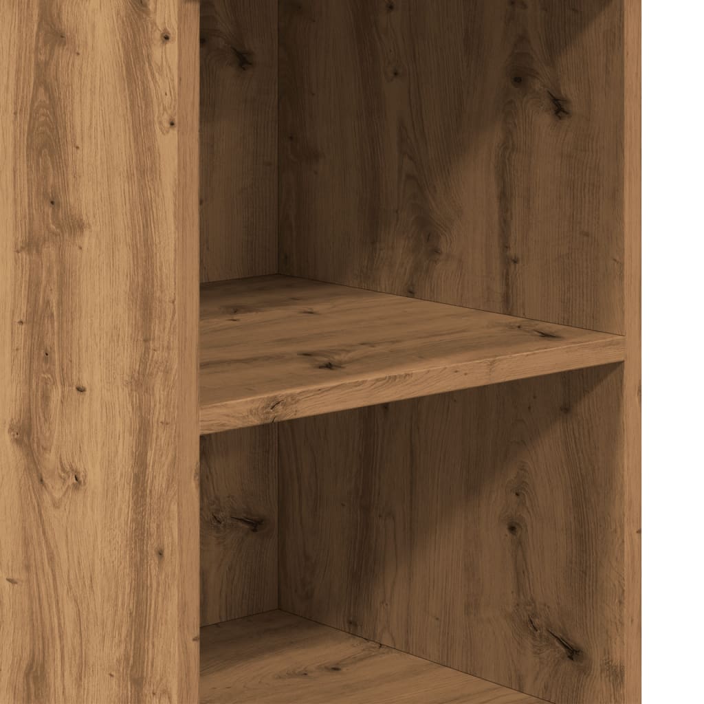 Hoge kast 36x35,5x103,5 cm bewerkt hout artisanaal eikenkleurig