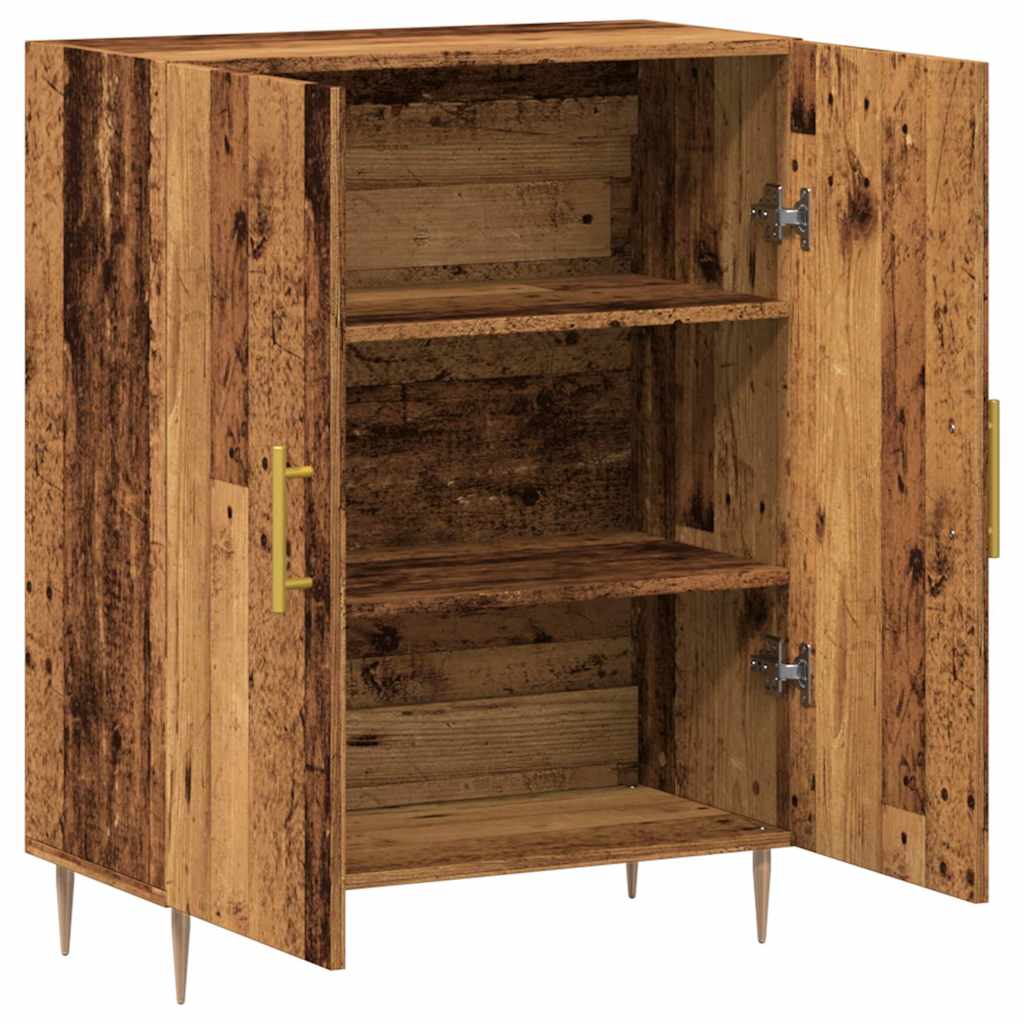 Dressoir 69,5x34x90 cm bewerkt hout oud houtkleurig