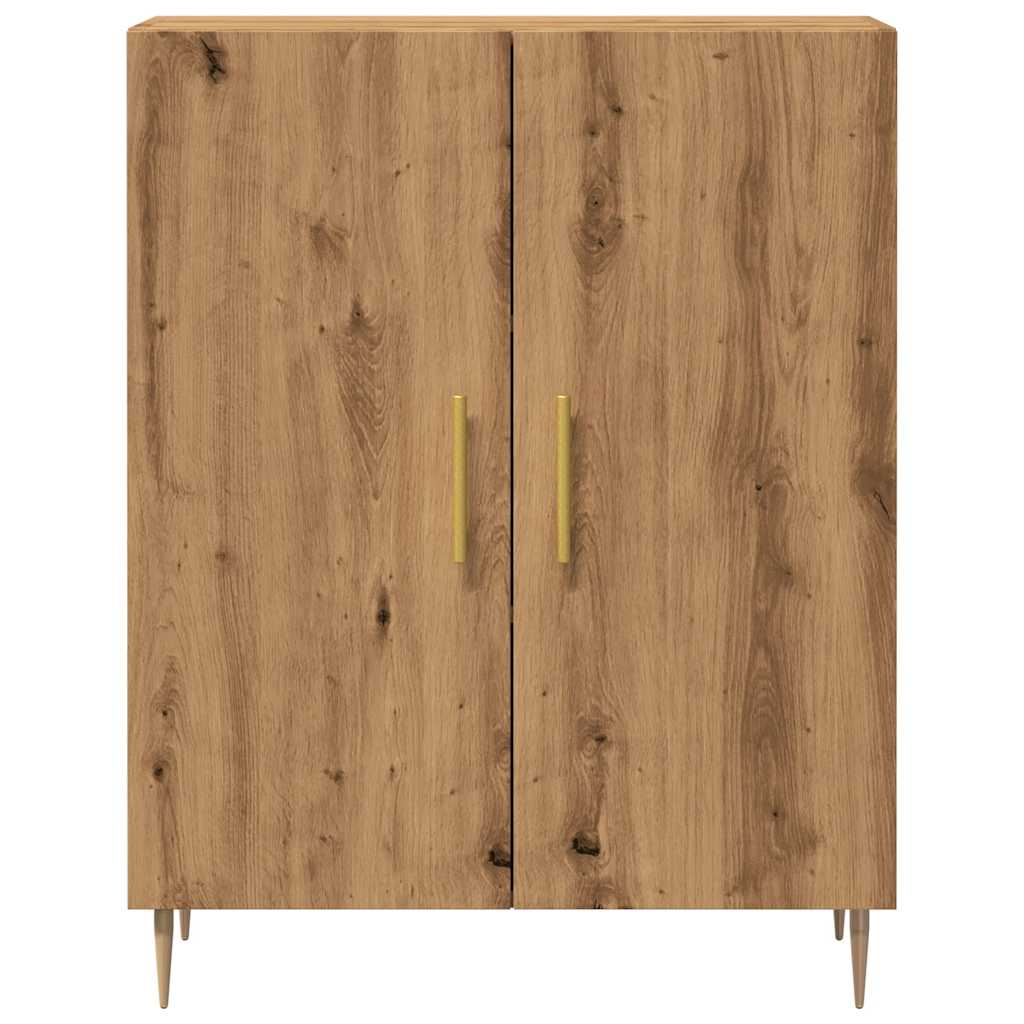Dressoir 69,5x34x90 cm bewerkt hout artisanaal eikenkleur