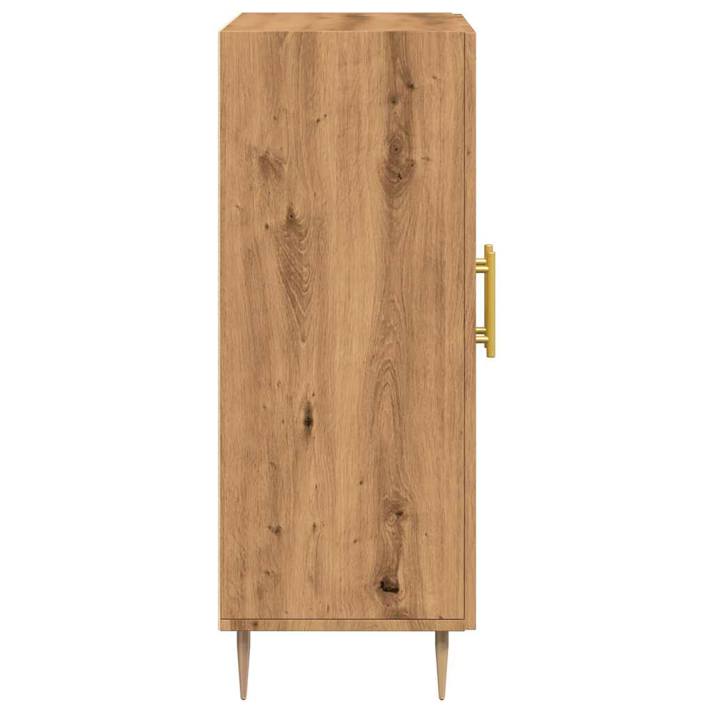 Dressoir 69,5x34x90 cm bewerkt hout artisanaal eikenkleur