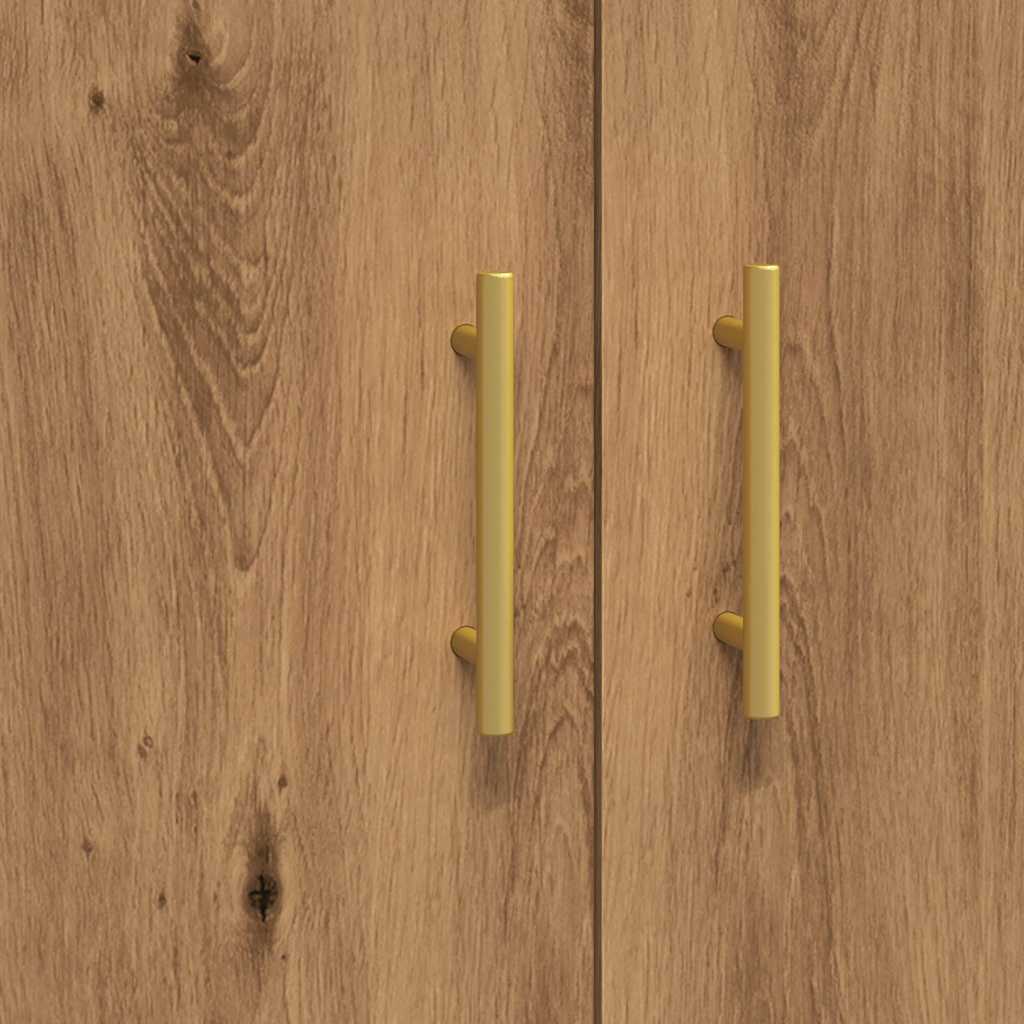 Dressoir 69,5x34x90 cm bewerkt hout artisanaal eikenkleur