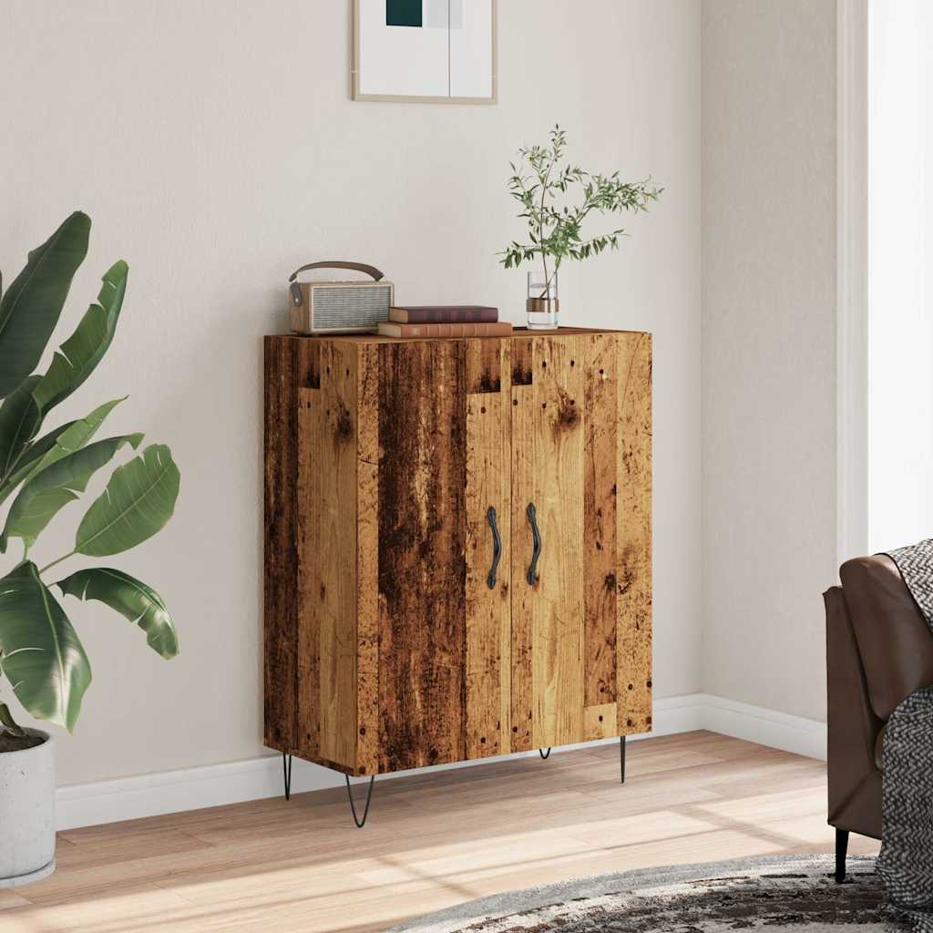 Dressoir 69,5x34x90 cm bewerkt hout oud houtkleurig
