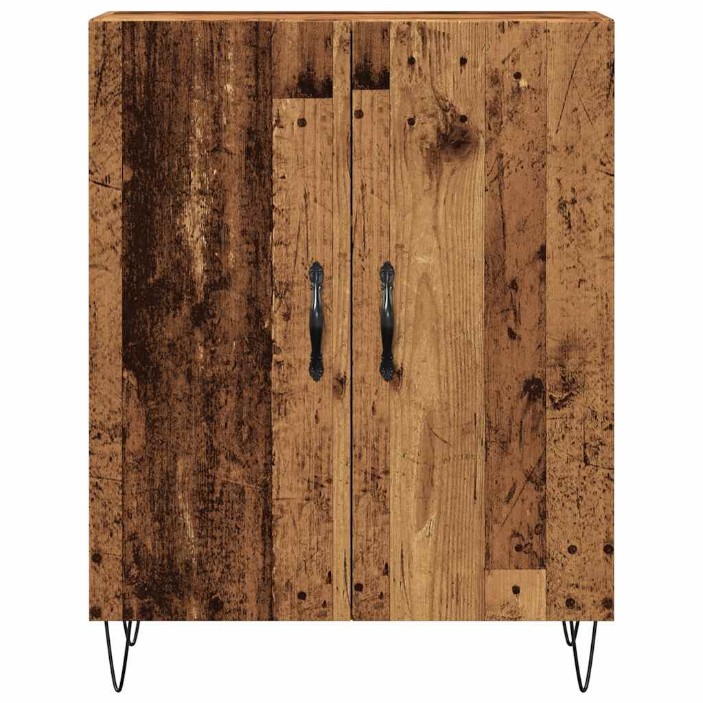 Dressoir 69,5x34x90 cm bewerkt hout oud houtkleurig