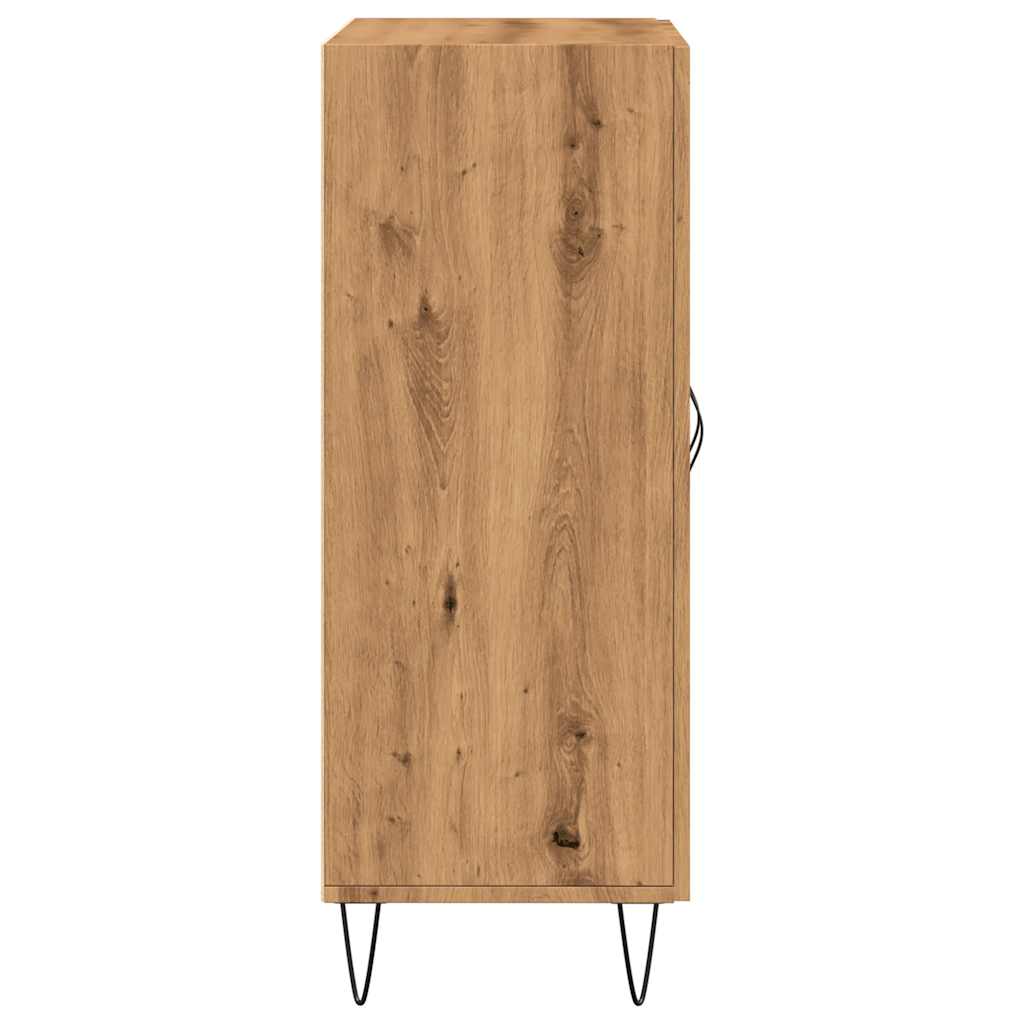 Dressoir 69,5x34x90 cm bewerkt hout artisanaal eikenkleur