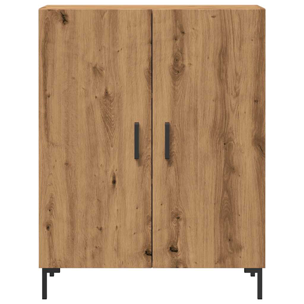 Dressoir 69,5x34x90 cm bewerkt hout artisanaal eikenkleur