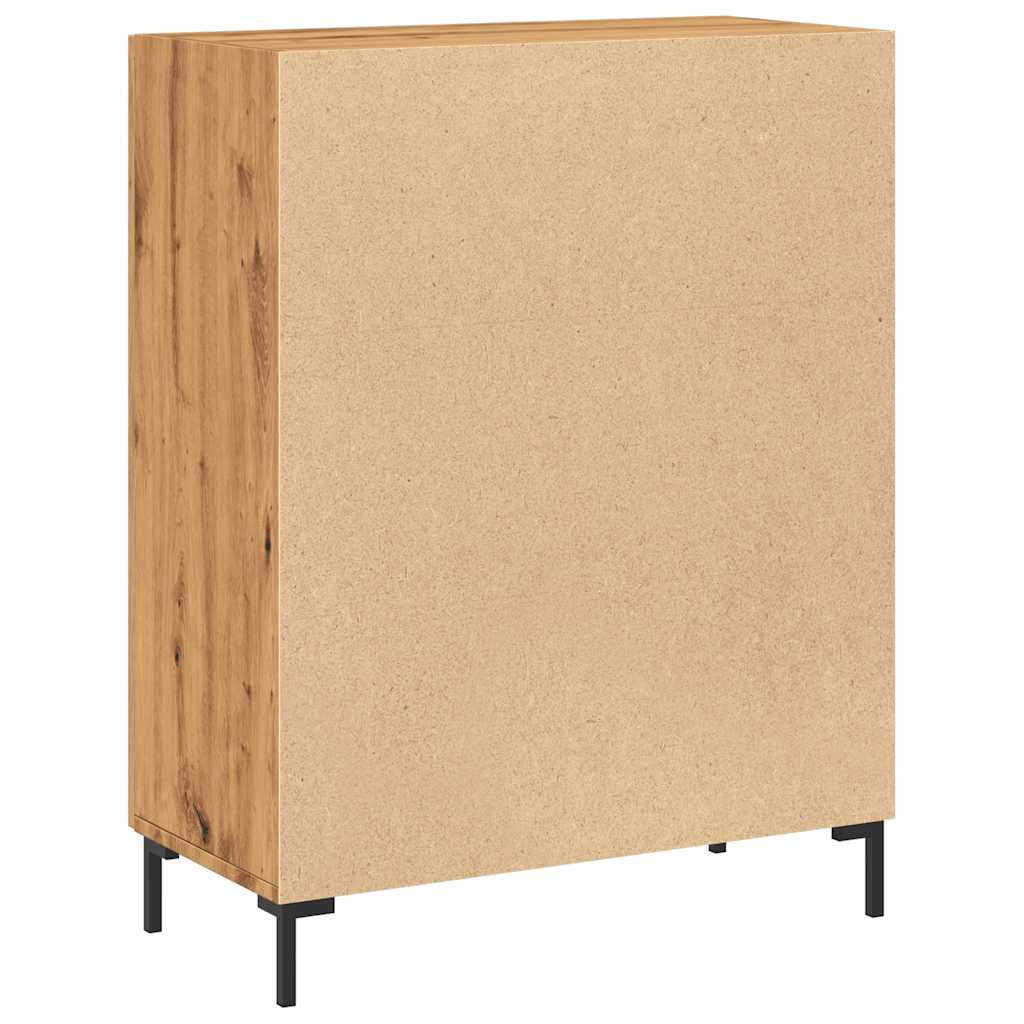 Dressoir 69,5x34x90 cm bewerkt hout artisanaal eikenkleur