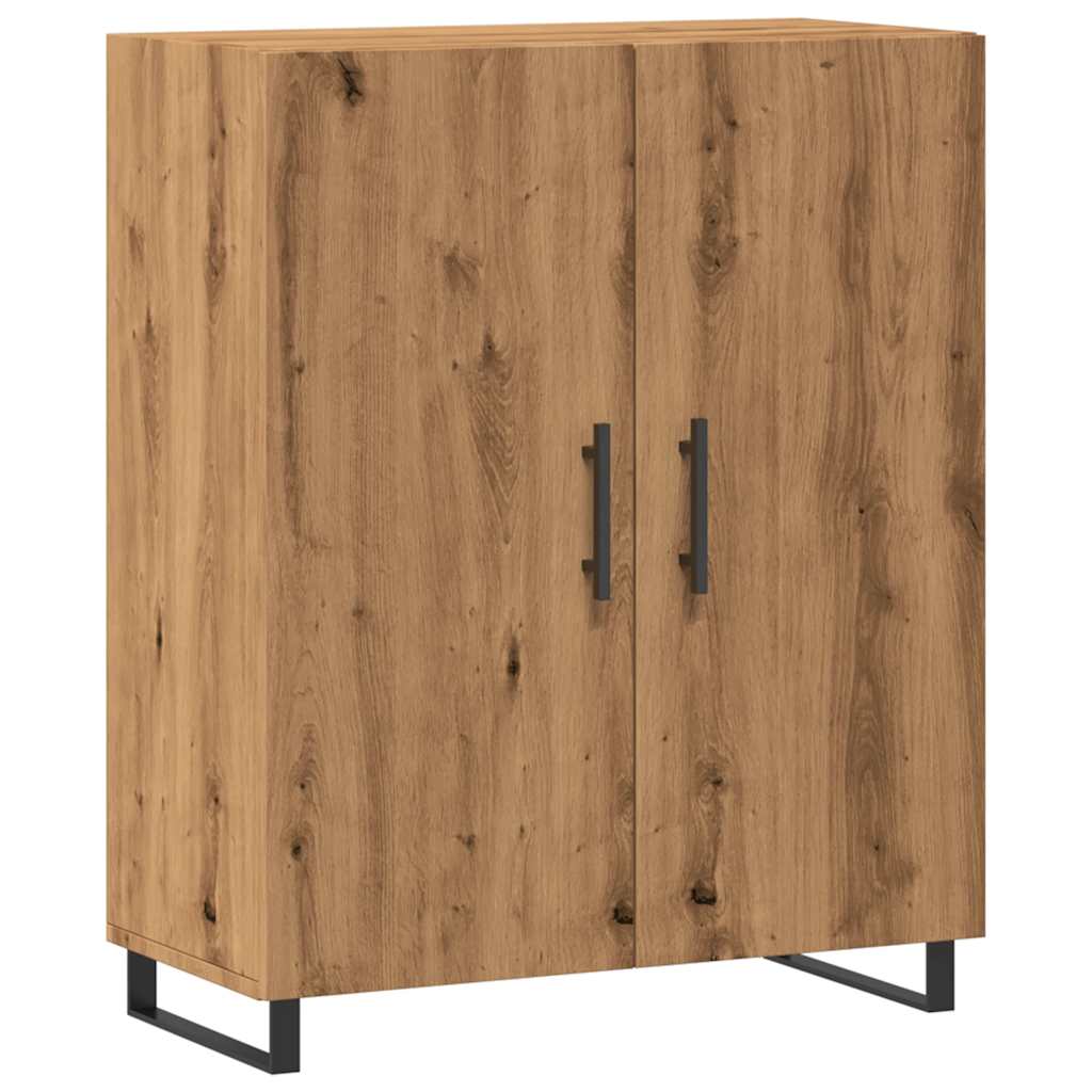 Dressoir 69,5x34x90 cm bewerkt hout artisanaal eikenkleur