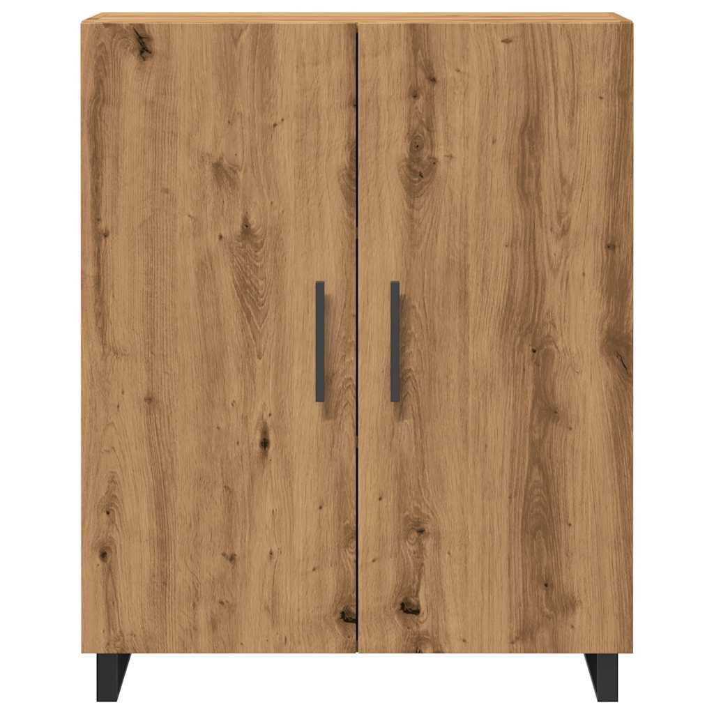 Dressoir 69,5x34x90 cm bewerkt hout artisanaal eikenkleur