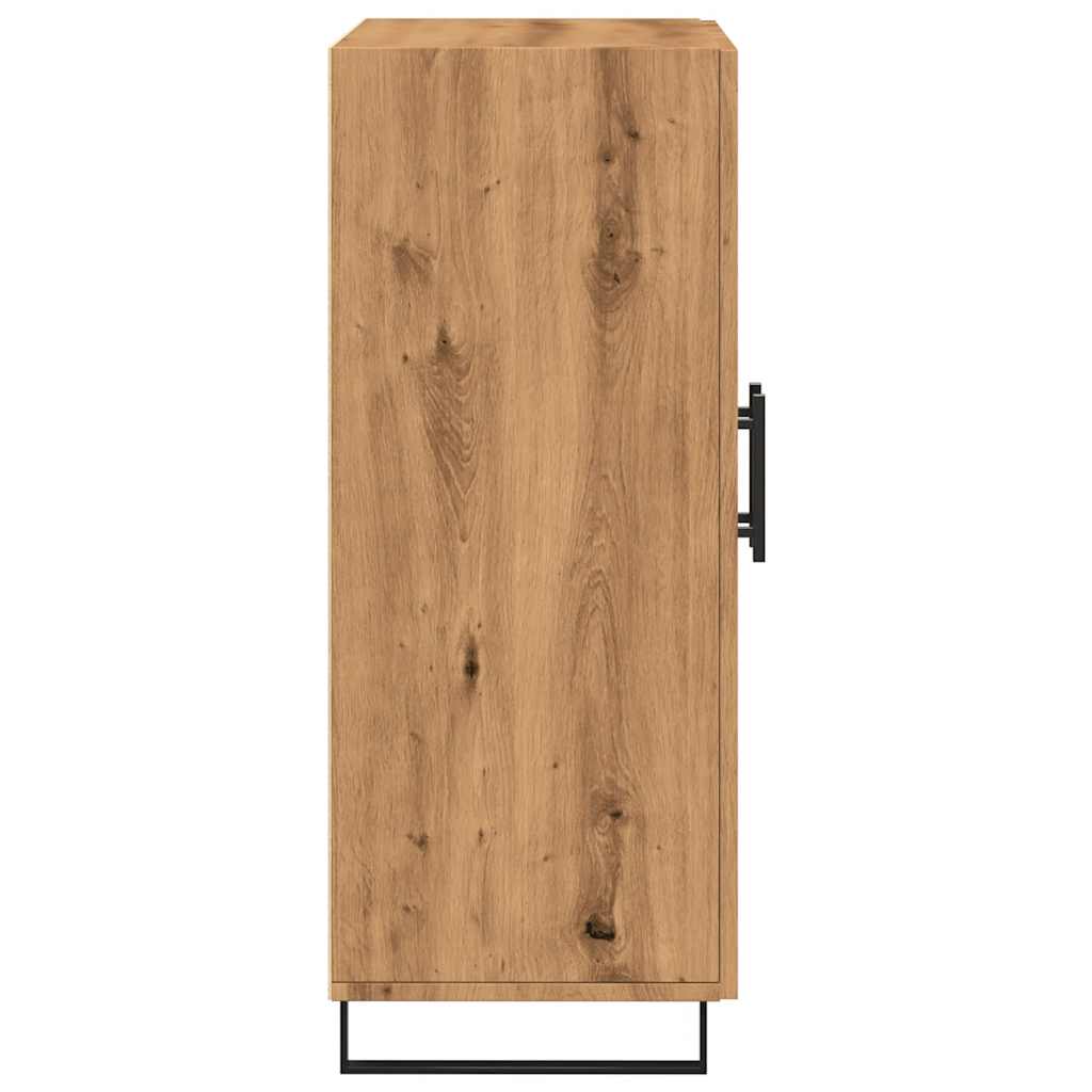Dressoir 69,5x34x90 cm bewerkt hout artisanaal eikenkleur