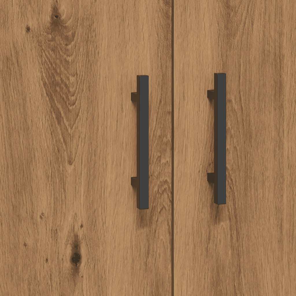Dressoir 69,5x34x90 cm bewerkt hout artisanaal eikenkleur