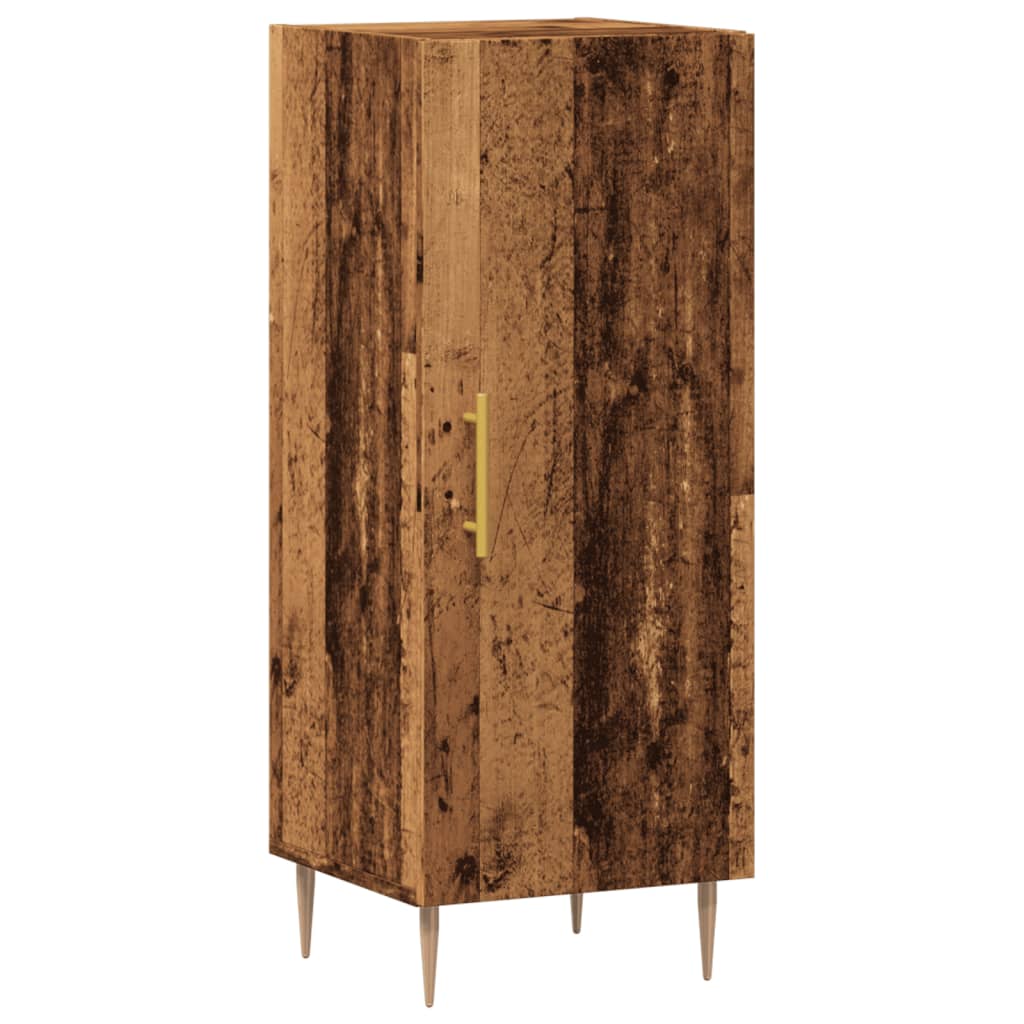 Dressoir 34,5x34x90 cm bewerkt hout oud houtkleurig
