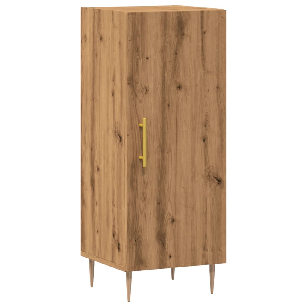 Dressoir 34,5x34x90 cm bewerkt hout artisanaal eikenkleurig