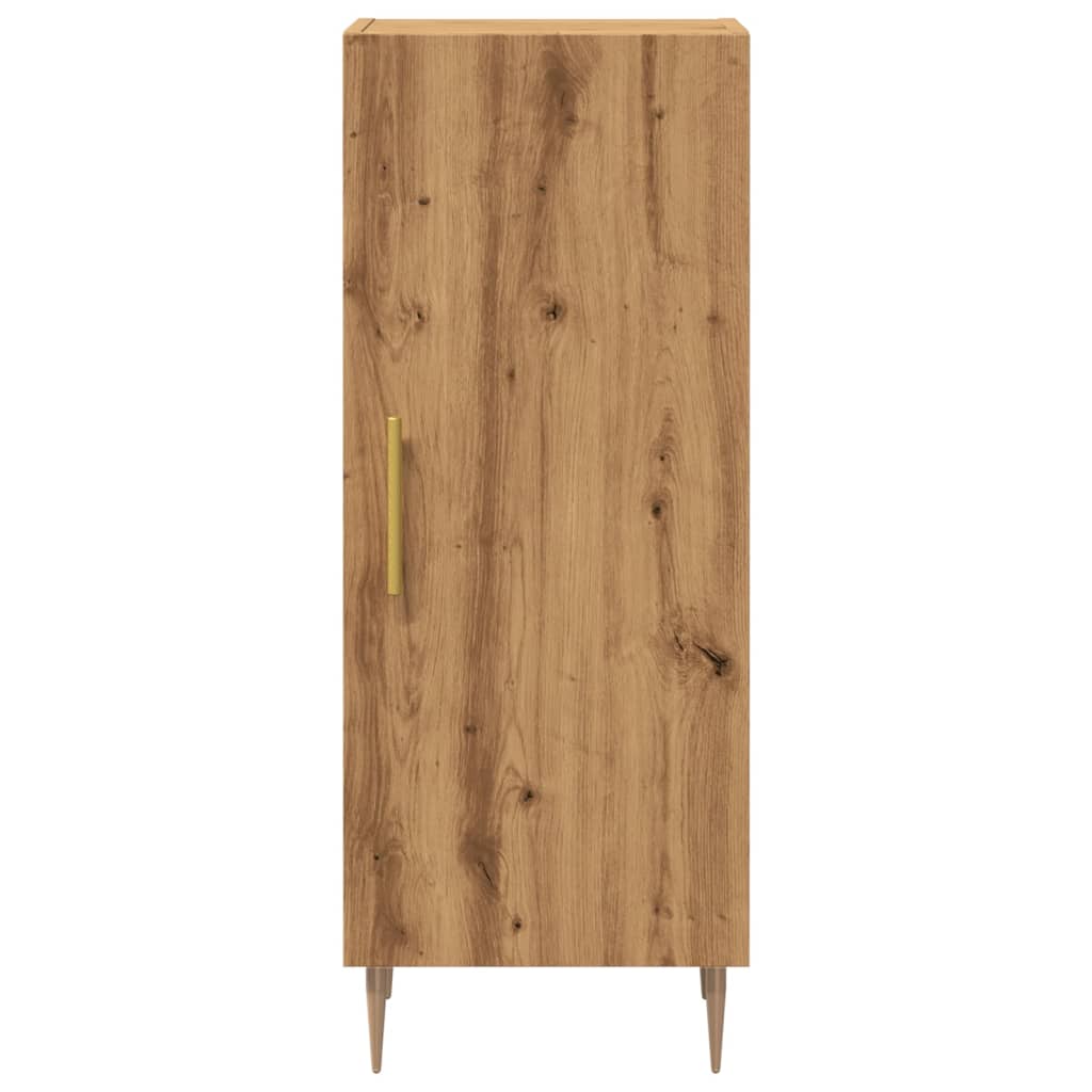Dressoir 34,5x34x90 cm bewerkt hout artisanaal eikenkleurig