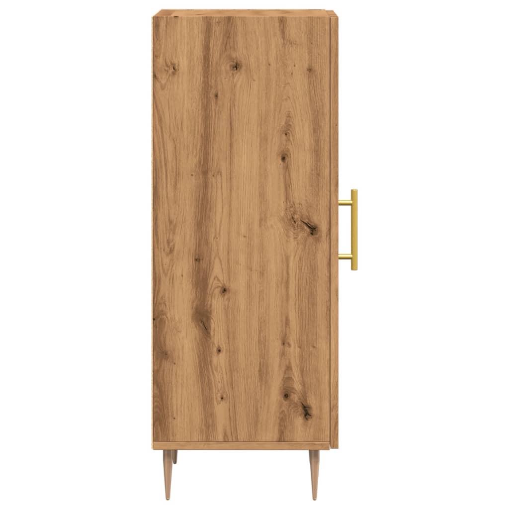 Dressoir 34,5x34x90 cm bewerkt hout artisanaal eikenkleurig