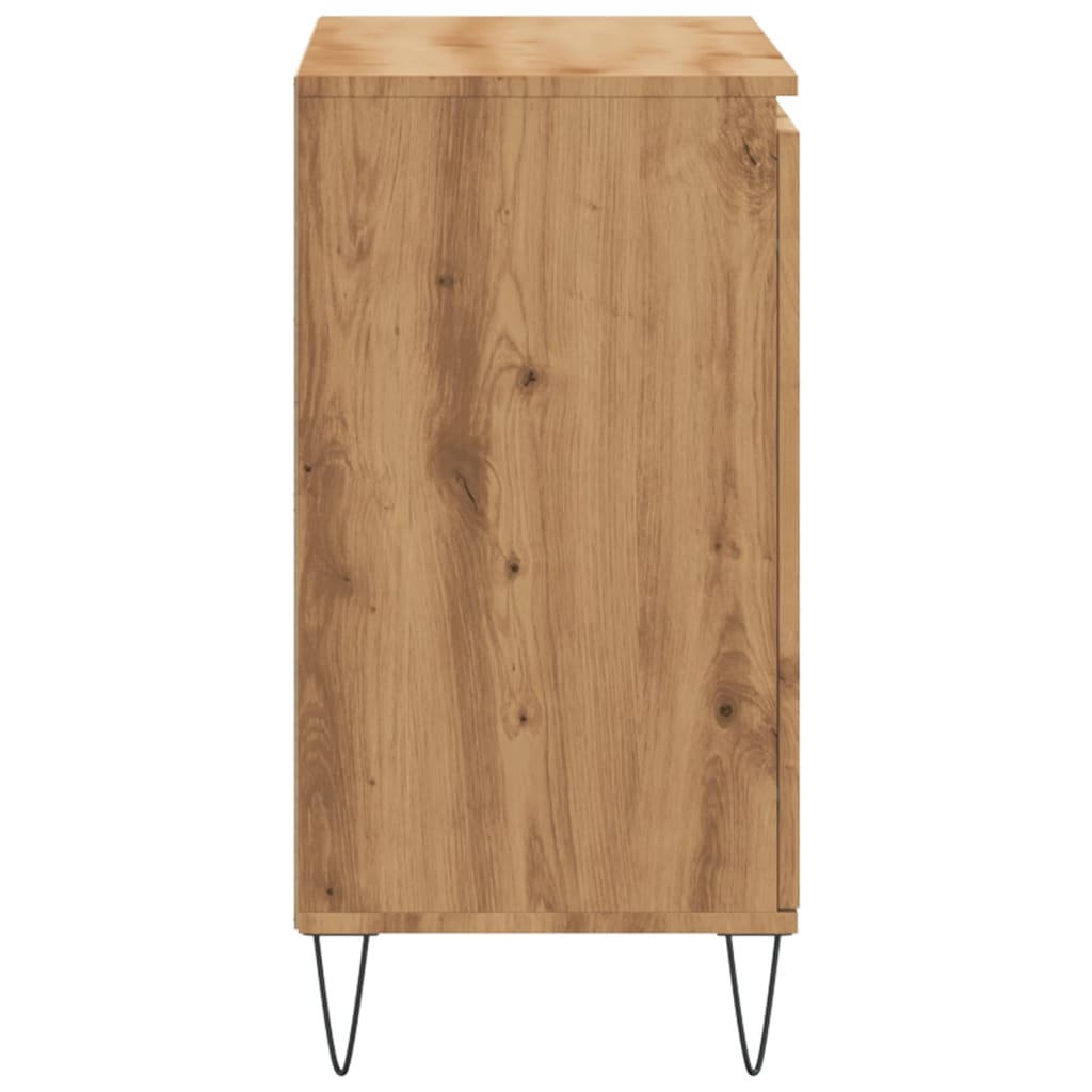 Dressoir 104x35x70 cm bewerkt hout artisanaal eikenkleurig