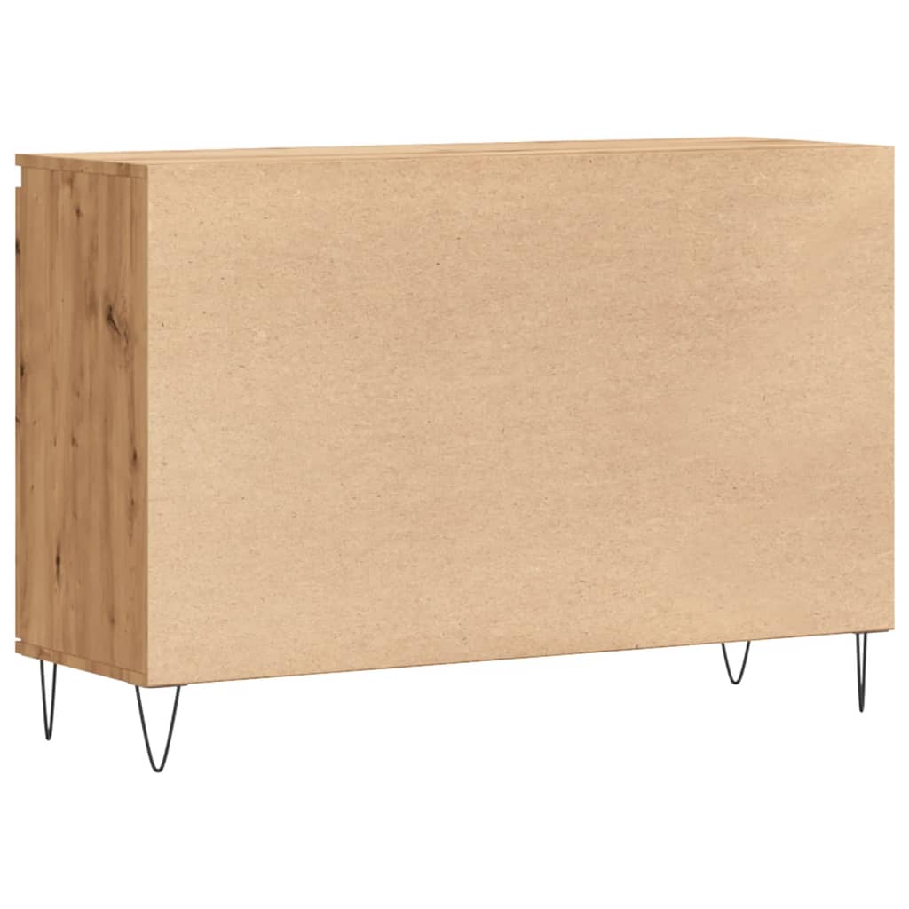 Dressoir 104x35x70 cm bewerkt hout artisanaal eikenkleurig