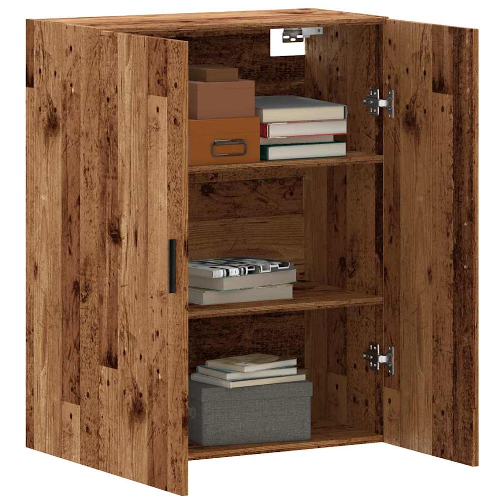Wandkast 69,5x34x90 cm oud houtkleurig