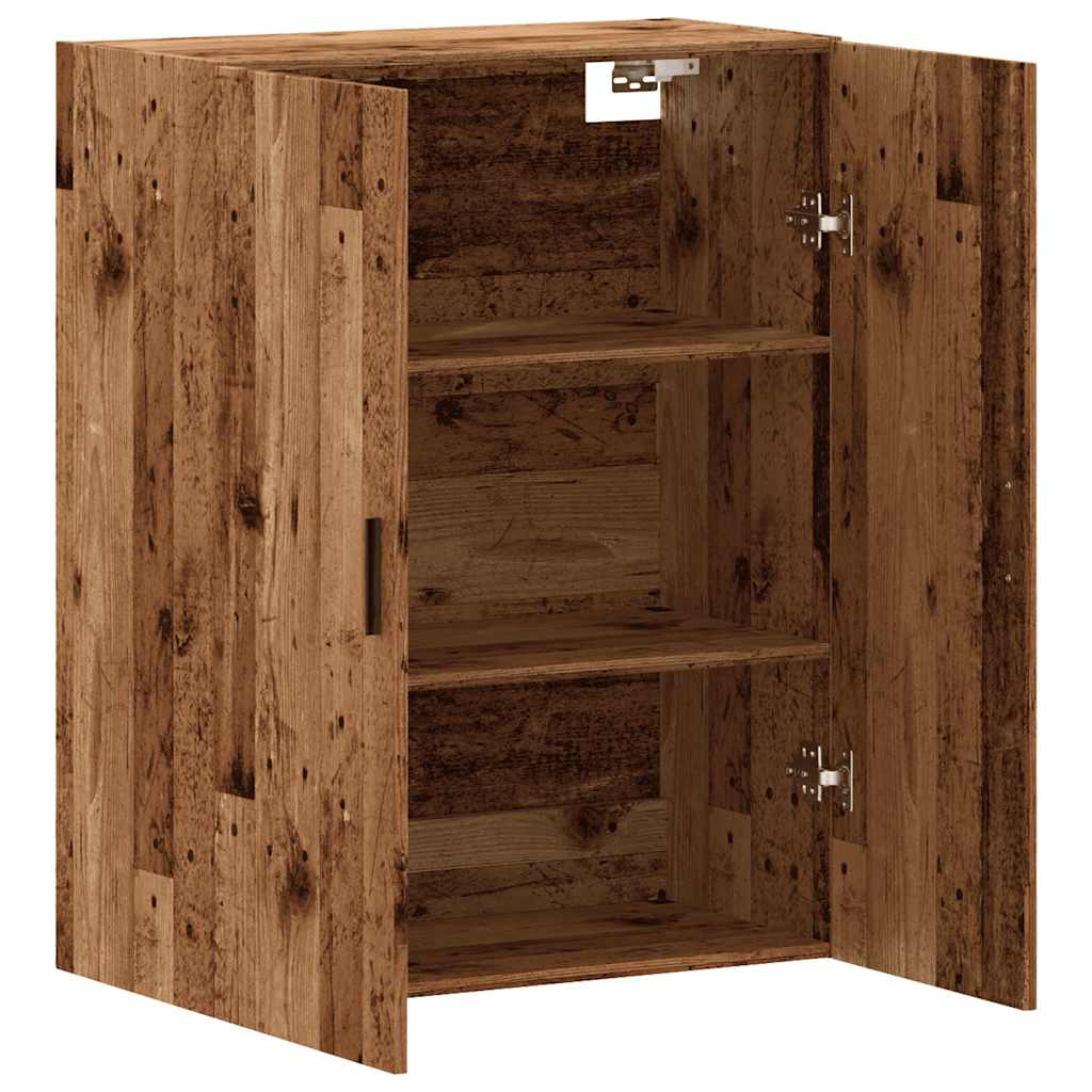 Wandkast 69,5x34x90 cm oud houtkleurig