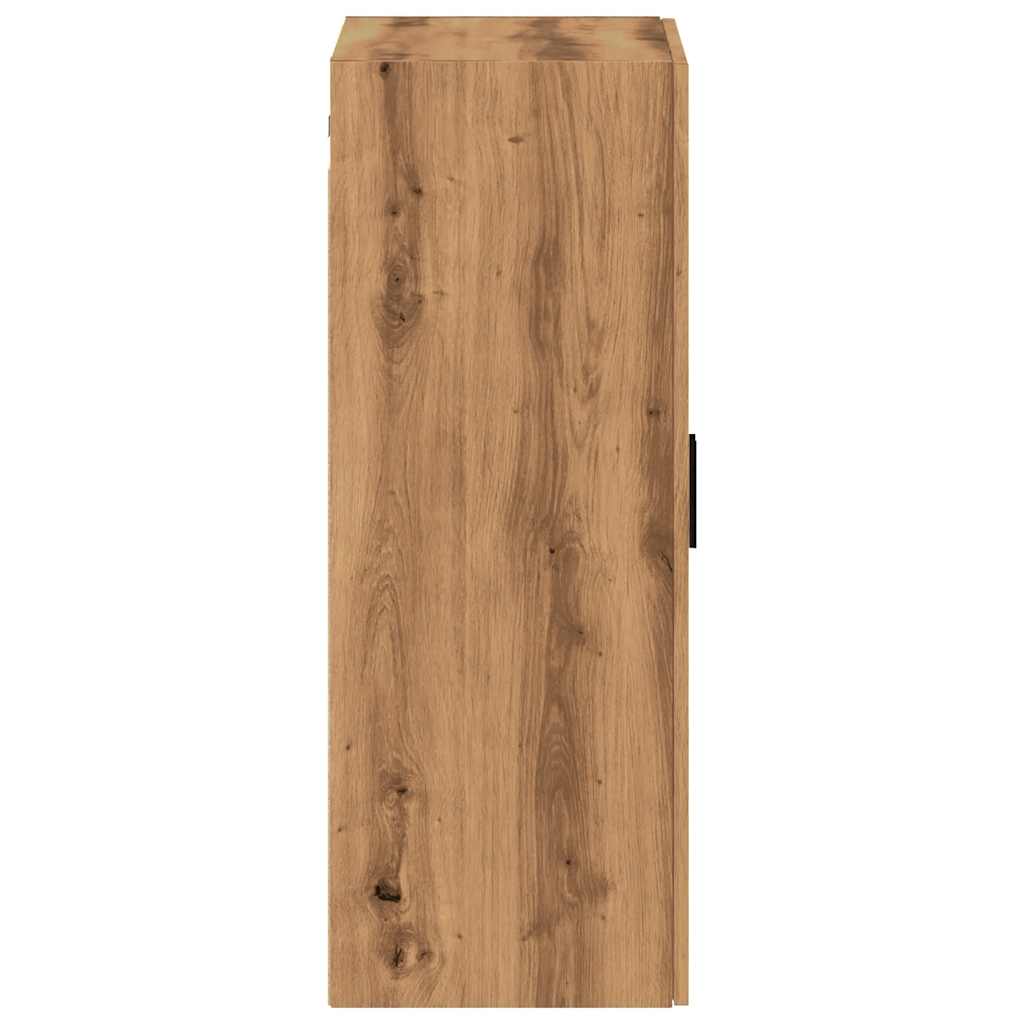 Wandkast 69,5x34x90 cm artisanaal eikenkleurig