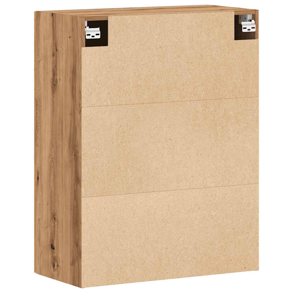 Wandkast 69,5x34x90 cm artisanaal eikenkleurig