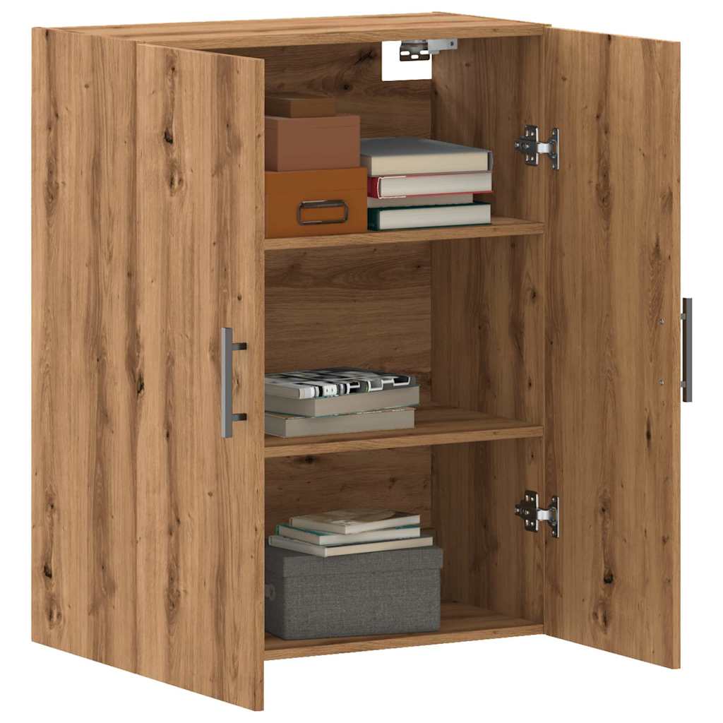 Wandkast 69,5x34x90 cm artisanaal eikenkleurig