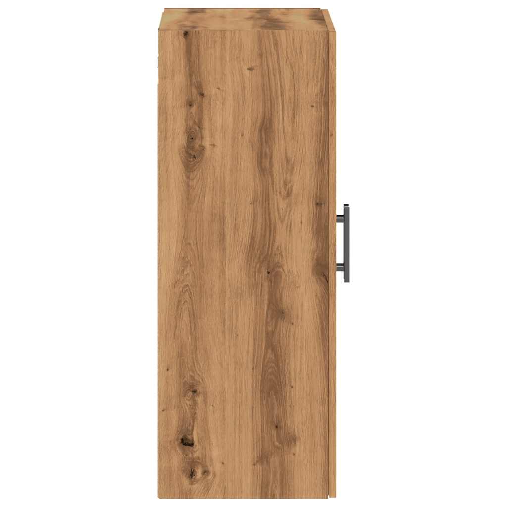 Wandkast 69,5x34x90 cm artisanaal eikenkleurig