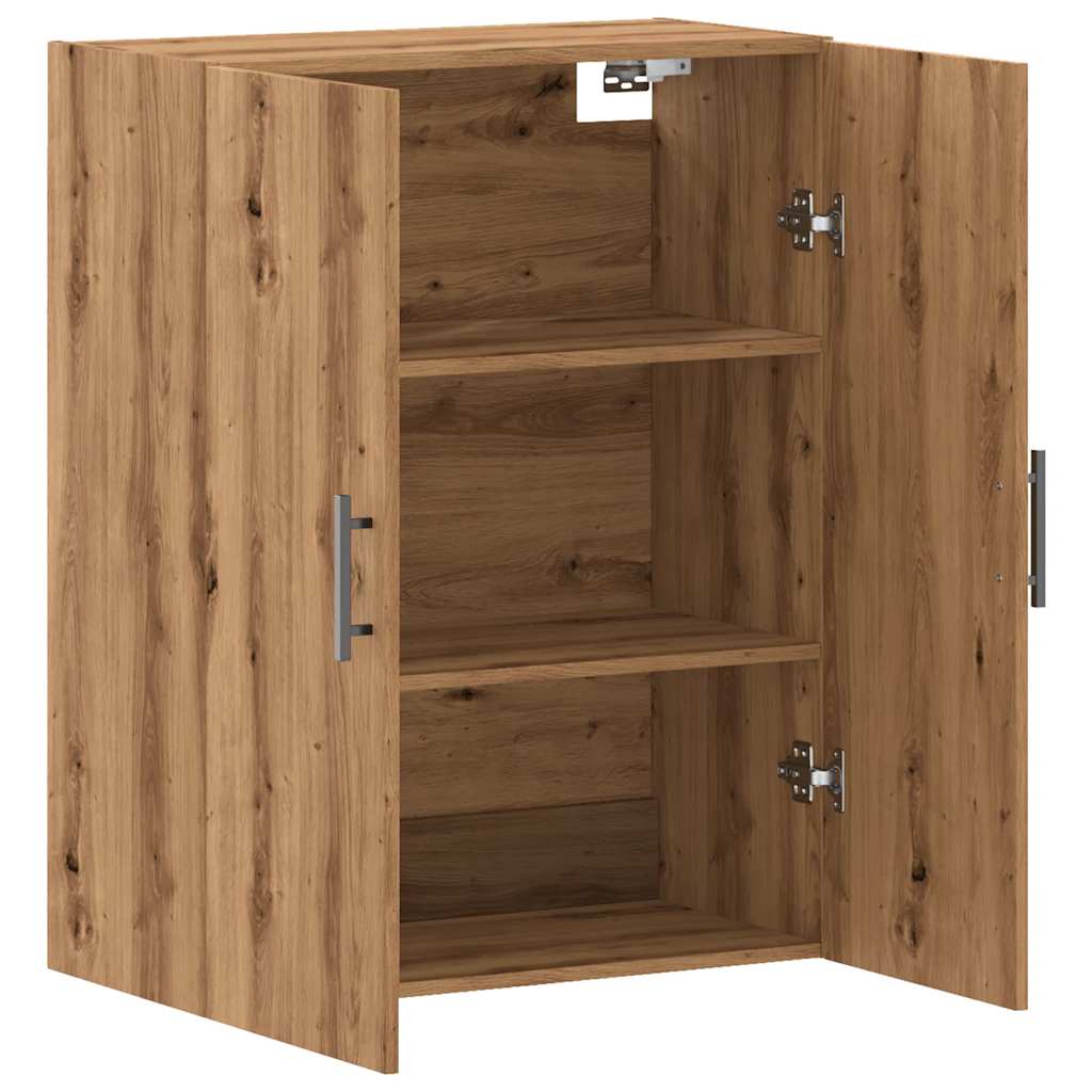 Wandkast 69,5x34x90 cm artisanaal eikenkleurig