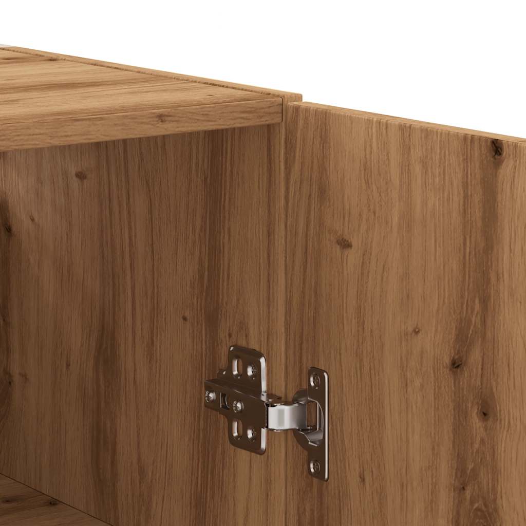 Wandkast 69,5x34x90 cm artisanaal eikenkleurig