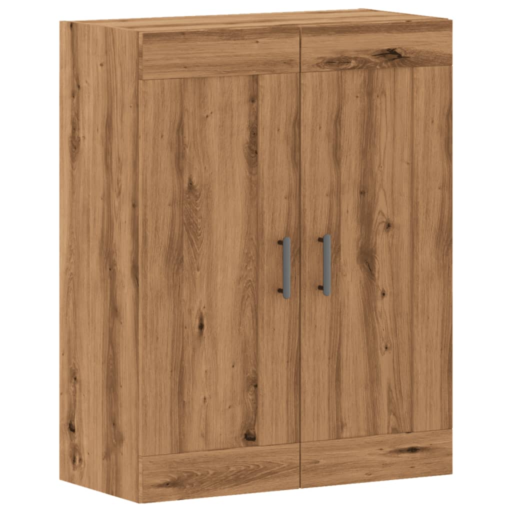 Dressoir 69,5x34x90 cm bewerkt hout artisanaal eikenkleur