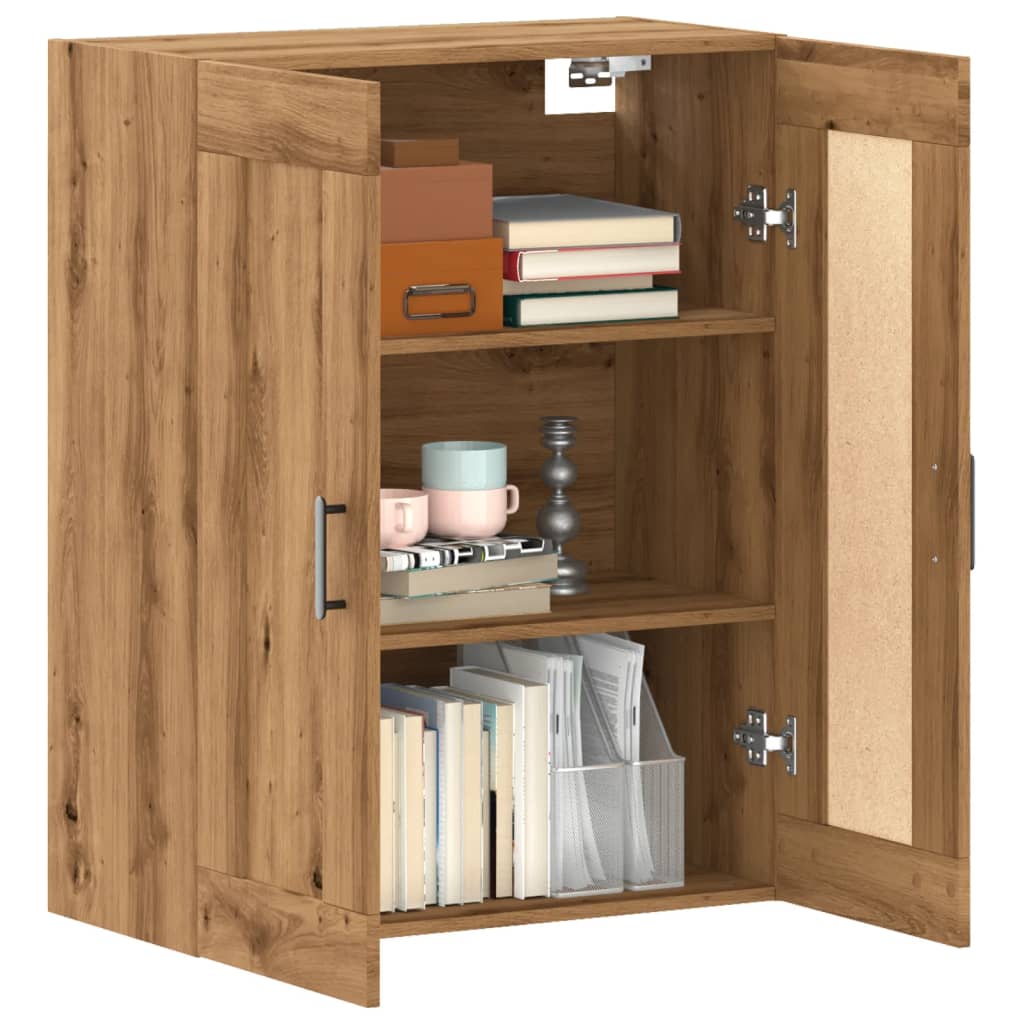 Dressoir 69,5x34x90 cm bewerkt hout artisanaal eikenkleur