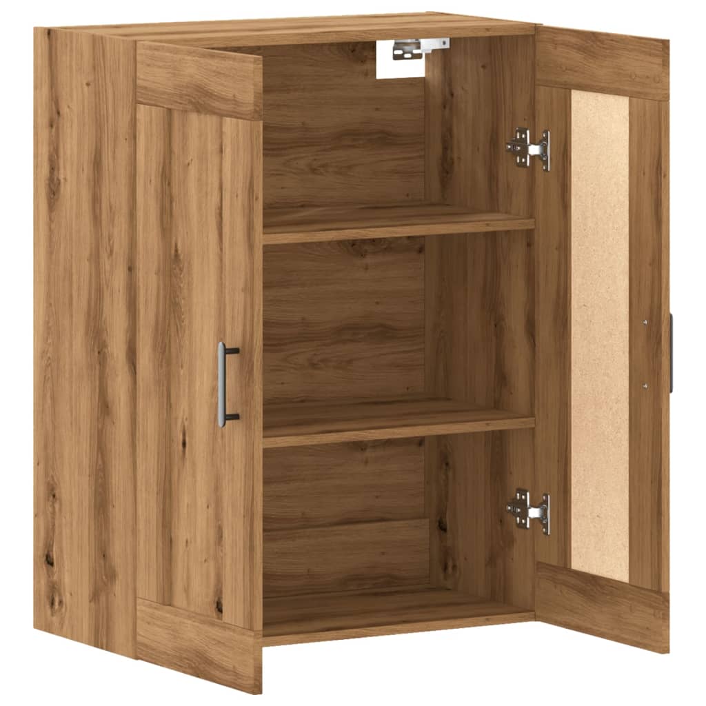 Dressoir 69,5x34x90 cm bewerkt hout artisanaal eikenkleur