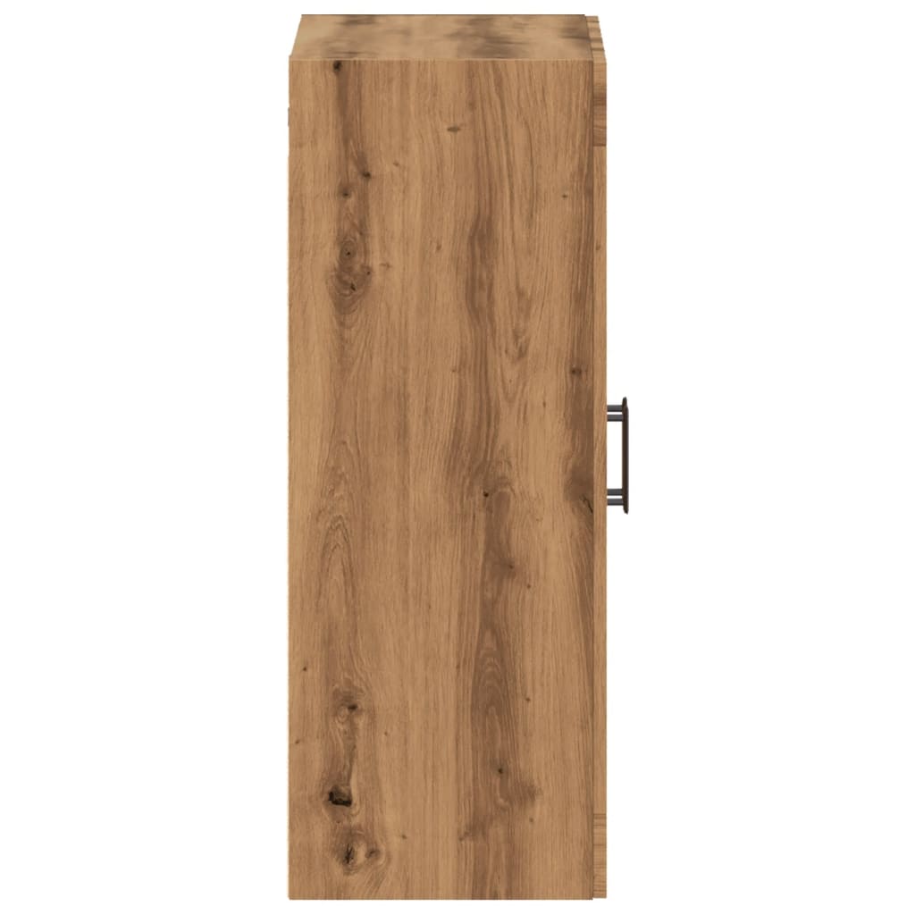 Dressoir 69,5x34x90 cm bewerkt hout artisanaal eikenkleur