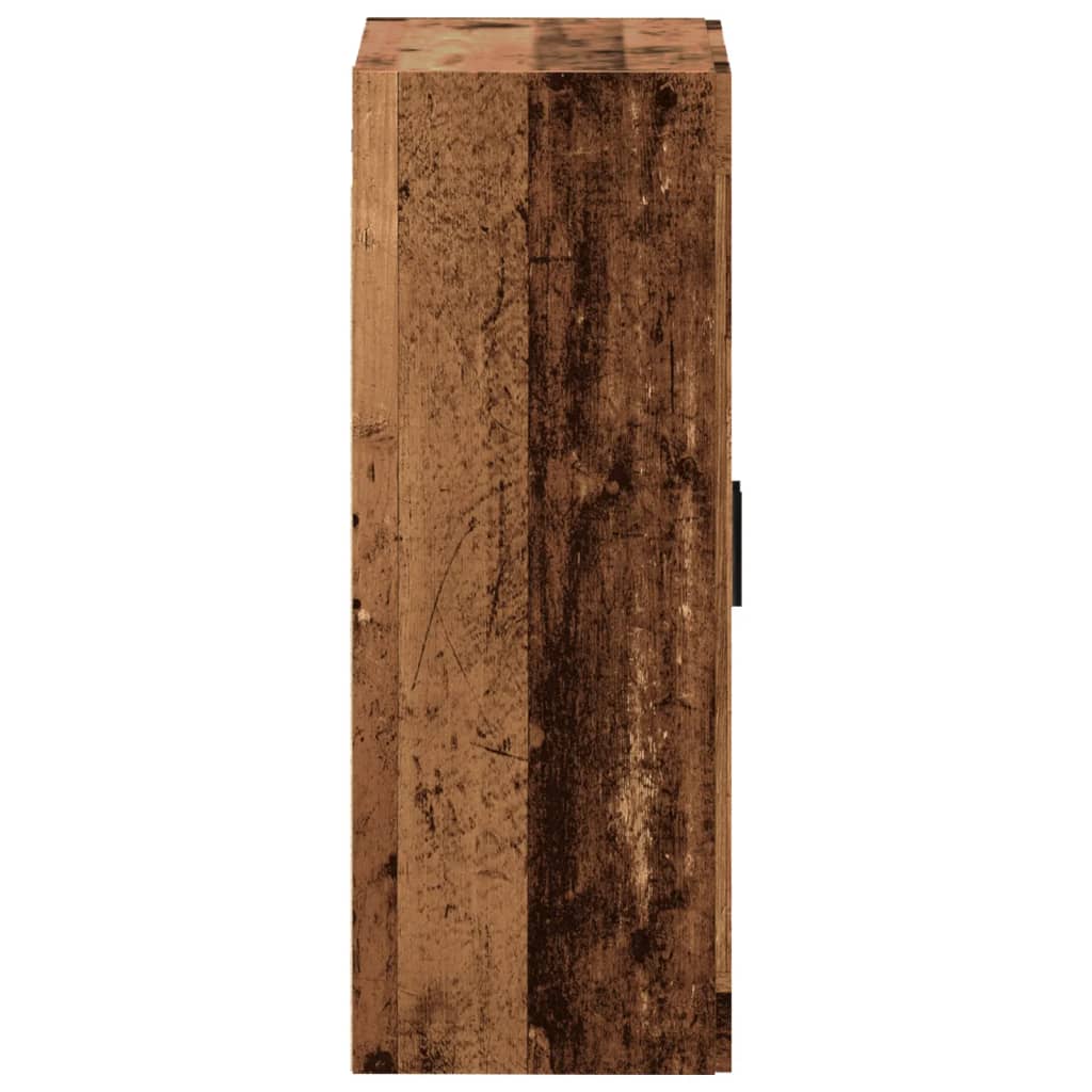 Wandkast 69,5x34x90 cm bewerkt hout oud houtkleurig