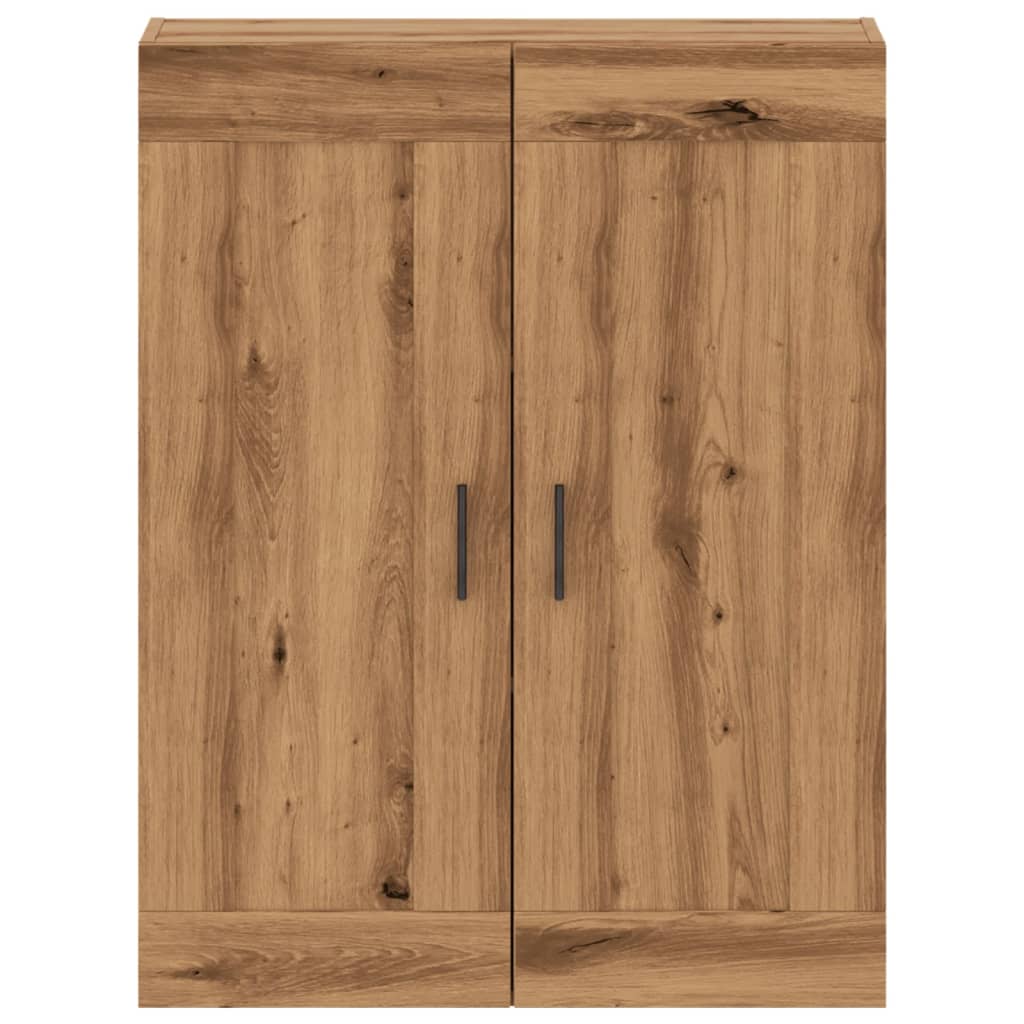 Wandkast 69,5x34x90 cm bewerkt hout artisanaal eikenkleur