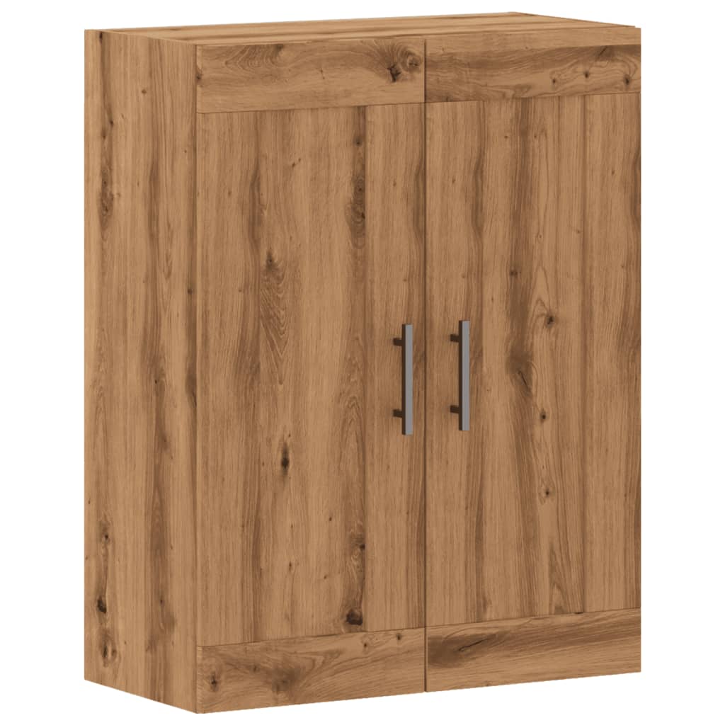 Wandkast 69,5x34x90 cm bewerkt hout artisanaal eikenkleur
