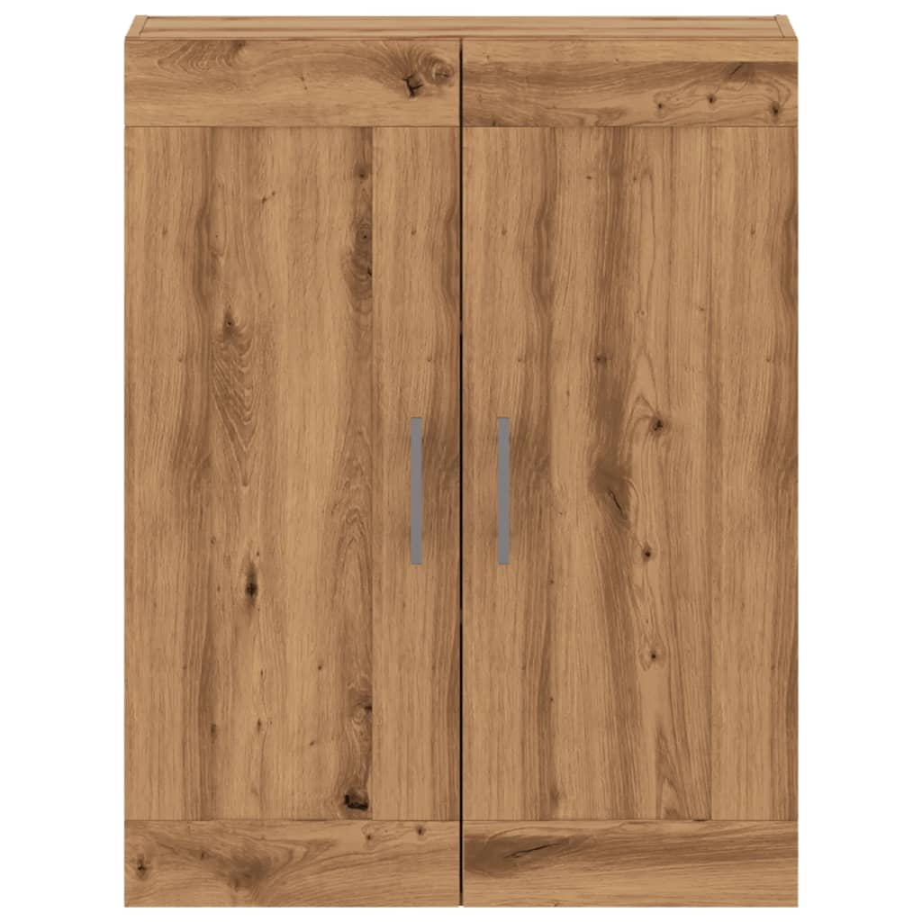 Wandkast 69,5x34x90 cm bewerkt hout artisanaal eikenkleur