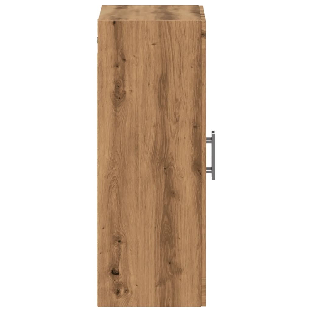 Wandkast 69,5x34x90 cm bewerkt hout artisanaal eikenkleur