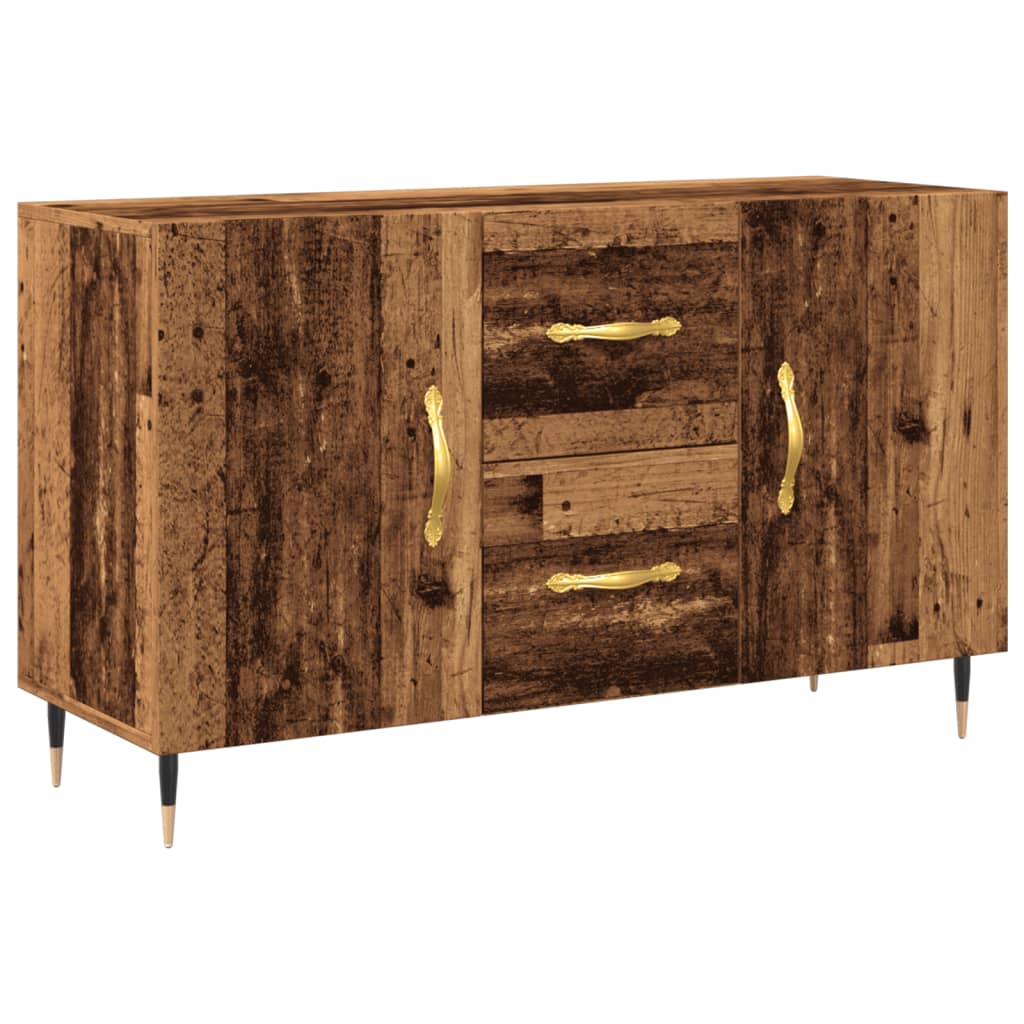 Dressoir 100x36x60 cm bewerkt hout oud houtkleurig