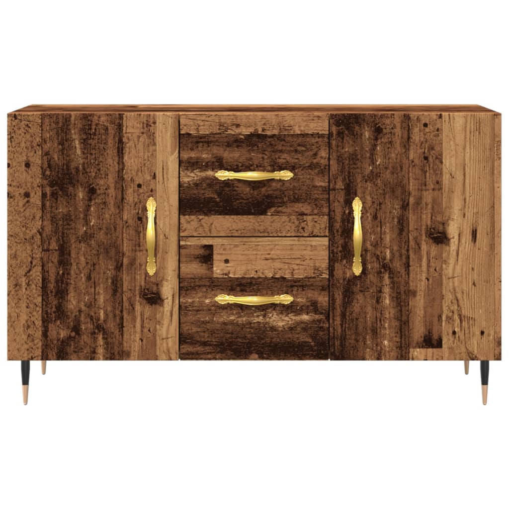 Dressoir 100x36x60 cm bewerkt hout oud houtkleurig