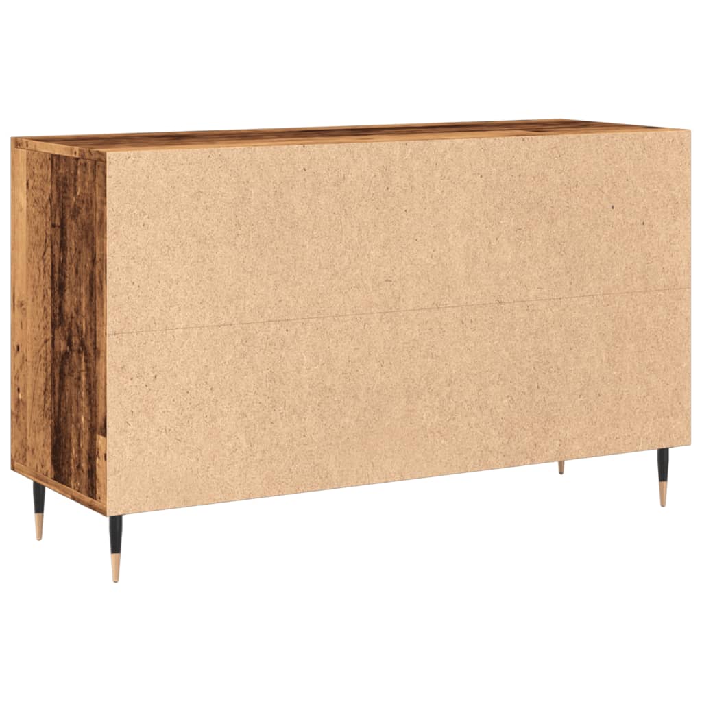 Dressoir 100x36x60 cm bewerkt hout oud houtkleurig