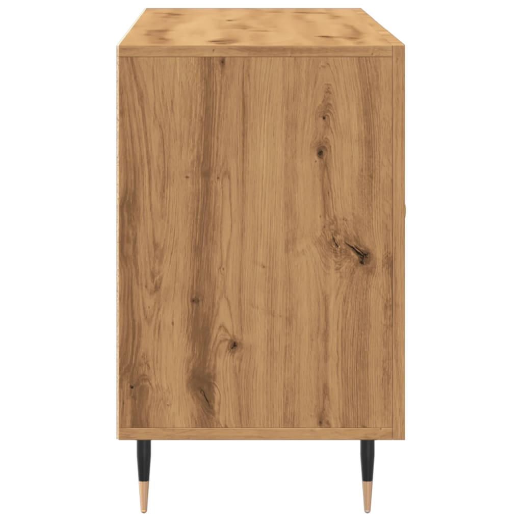 Dressoir 100x36x60 cm bewerkt hout artisanaal eikenkleurig